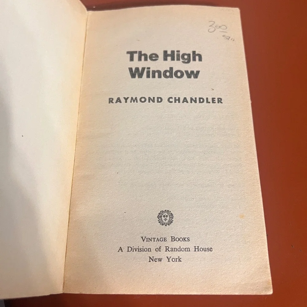 The High Window Raymond Chandler Philip Marlowe Mystery Vintage 1976 Paperback